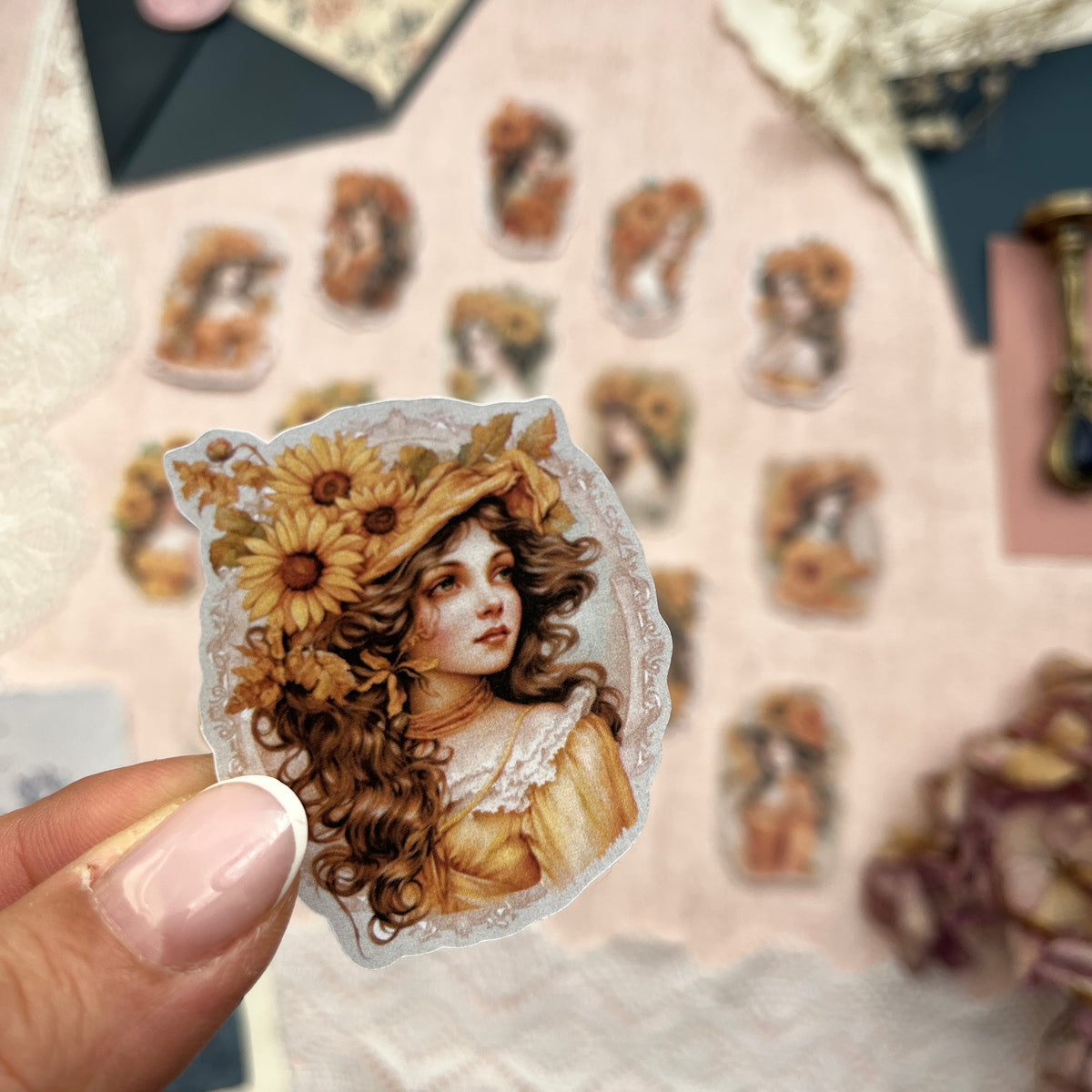 Sonnenblumen Ladies | Sticker Set mit 16 Stickern