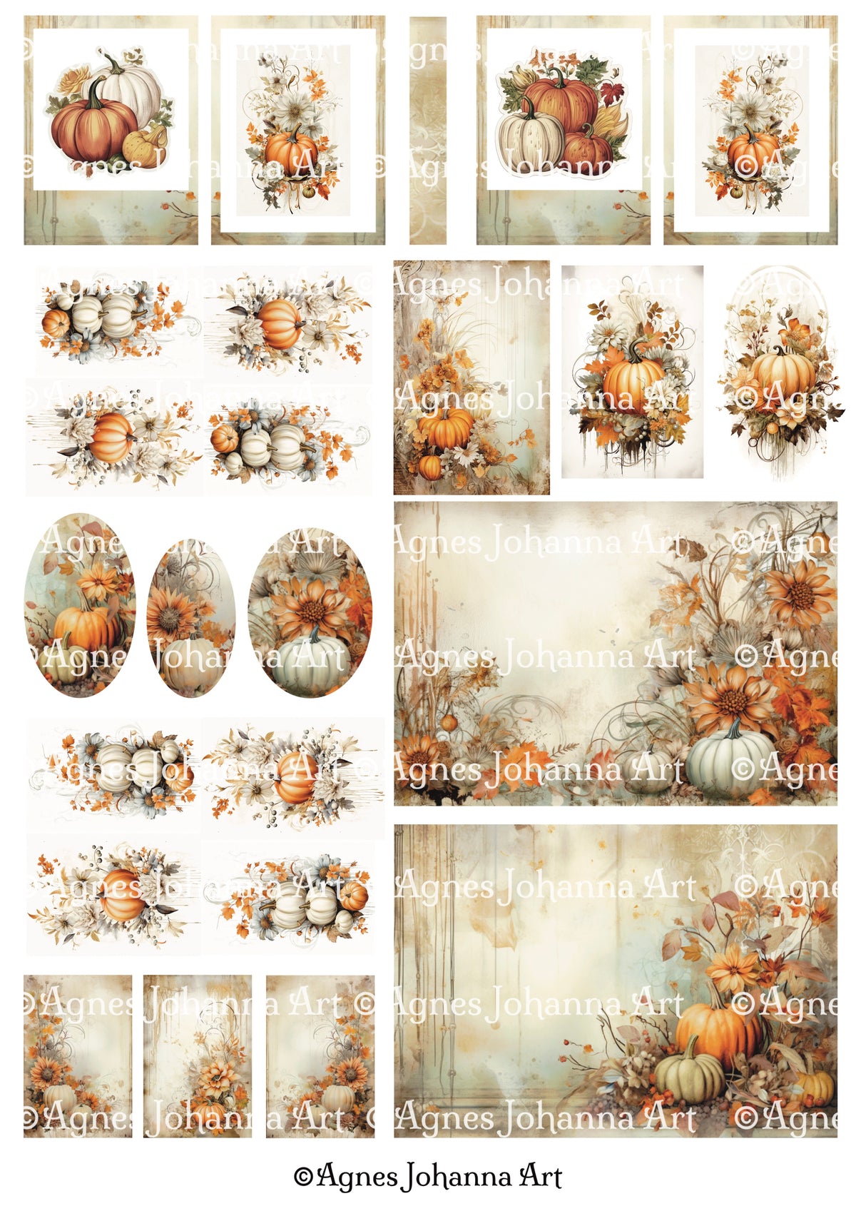 Gedrucktes Papierset "Bohemian Herbst"