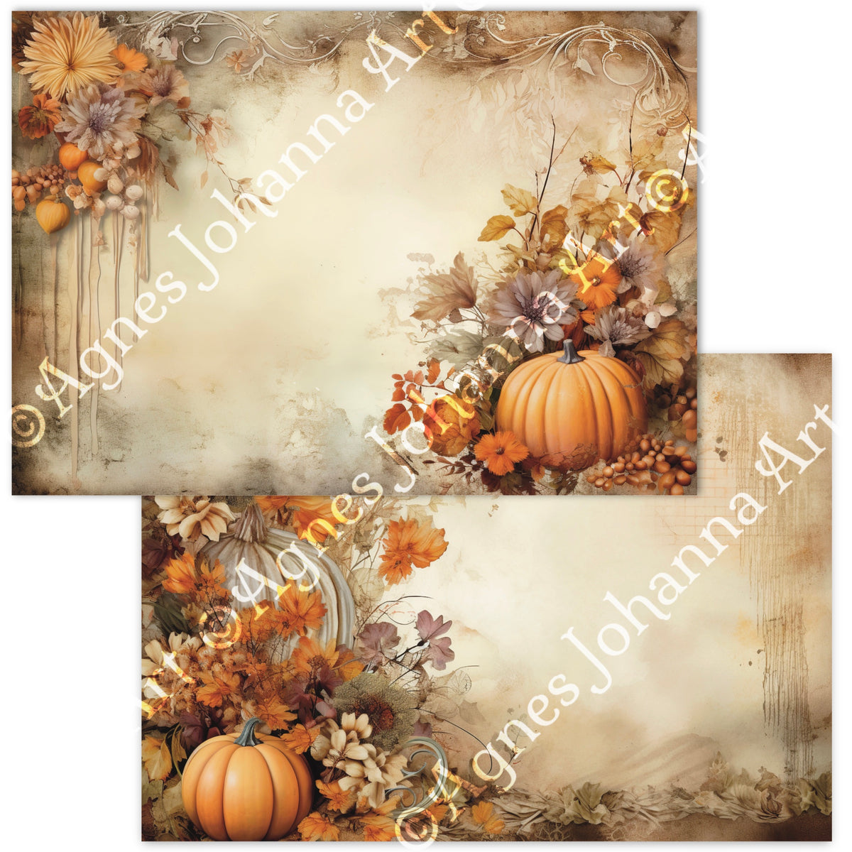 Digitales Papierset „Bohemian Herbst“ - A4 zum Ausdrucken