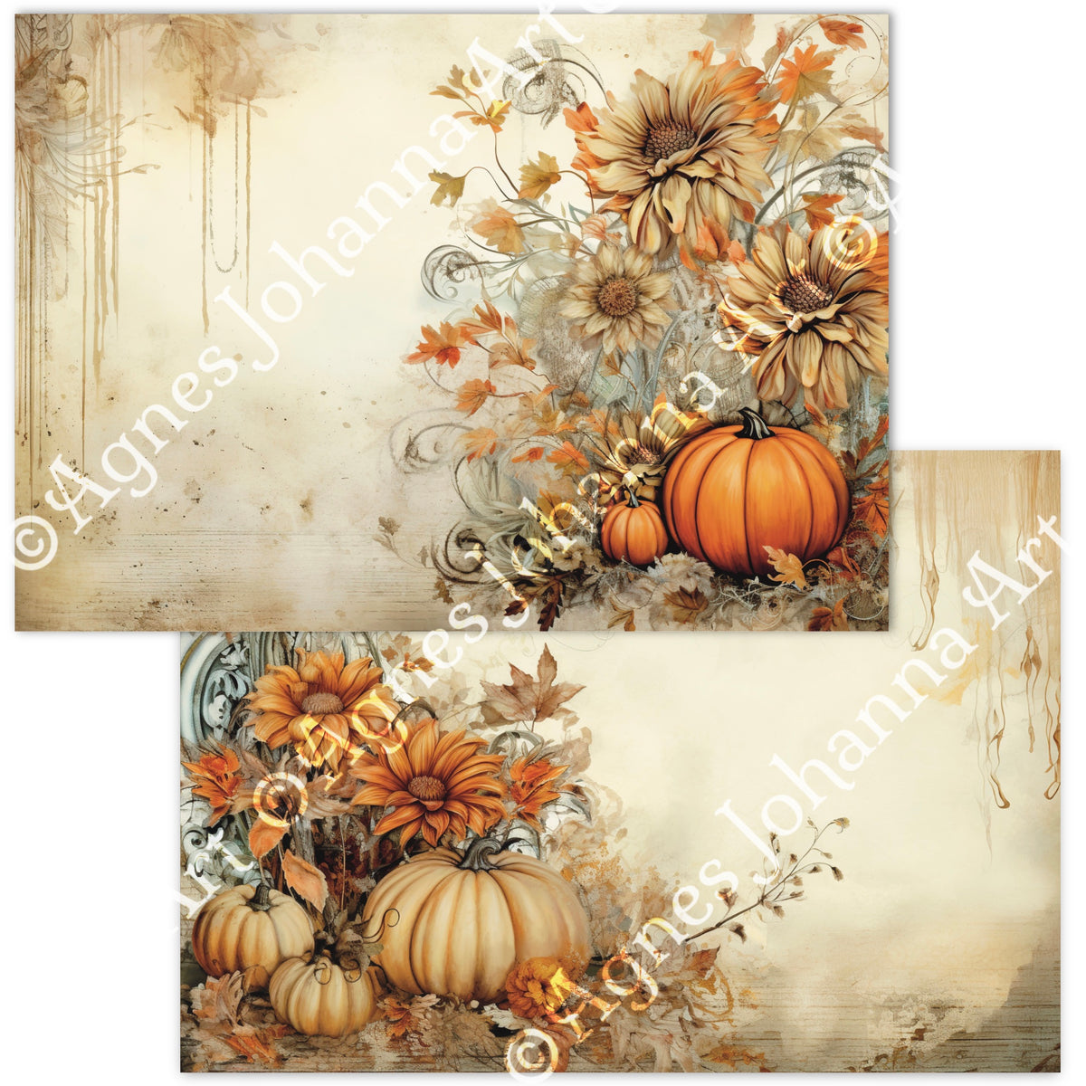 Digitales Papierset „Bohemian Herbst“ - A4 zum Ausdrucken