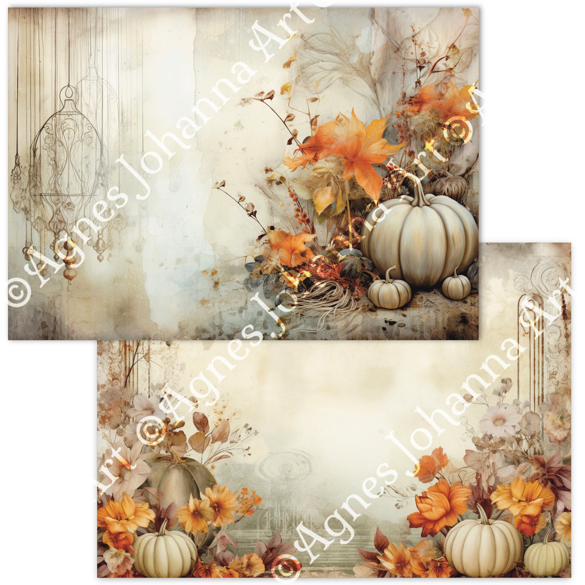 Digitales Papierset „Bohemian Herbst“ - A4 zum Ausdrucken