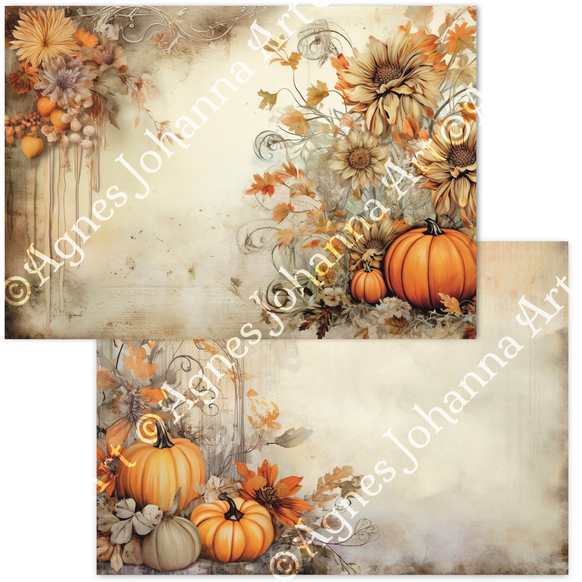 Digitales Papierset „Bohemian Herbst“ - A4 zum Ausdrucken