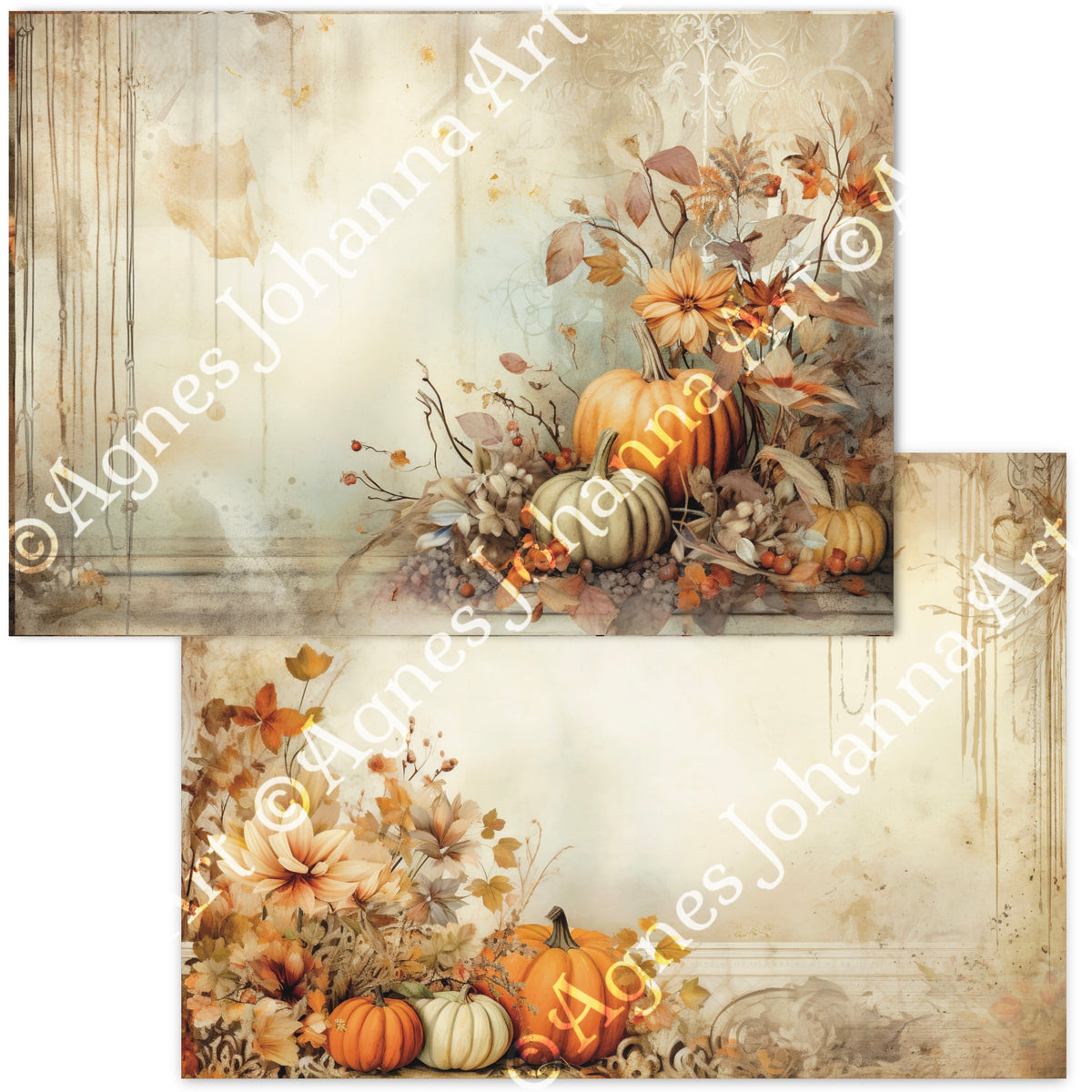 Digitales Papierset „Bohemian Herbst“ - A4 zum Ausdrucken