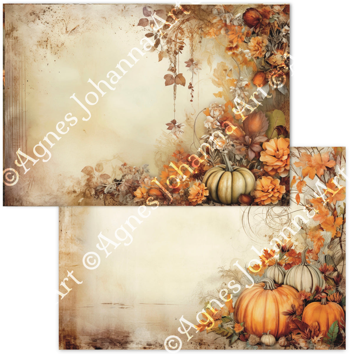 Digitales Papierset „Bohemian Herbst“ - A4 zum Ausdrucken