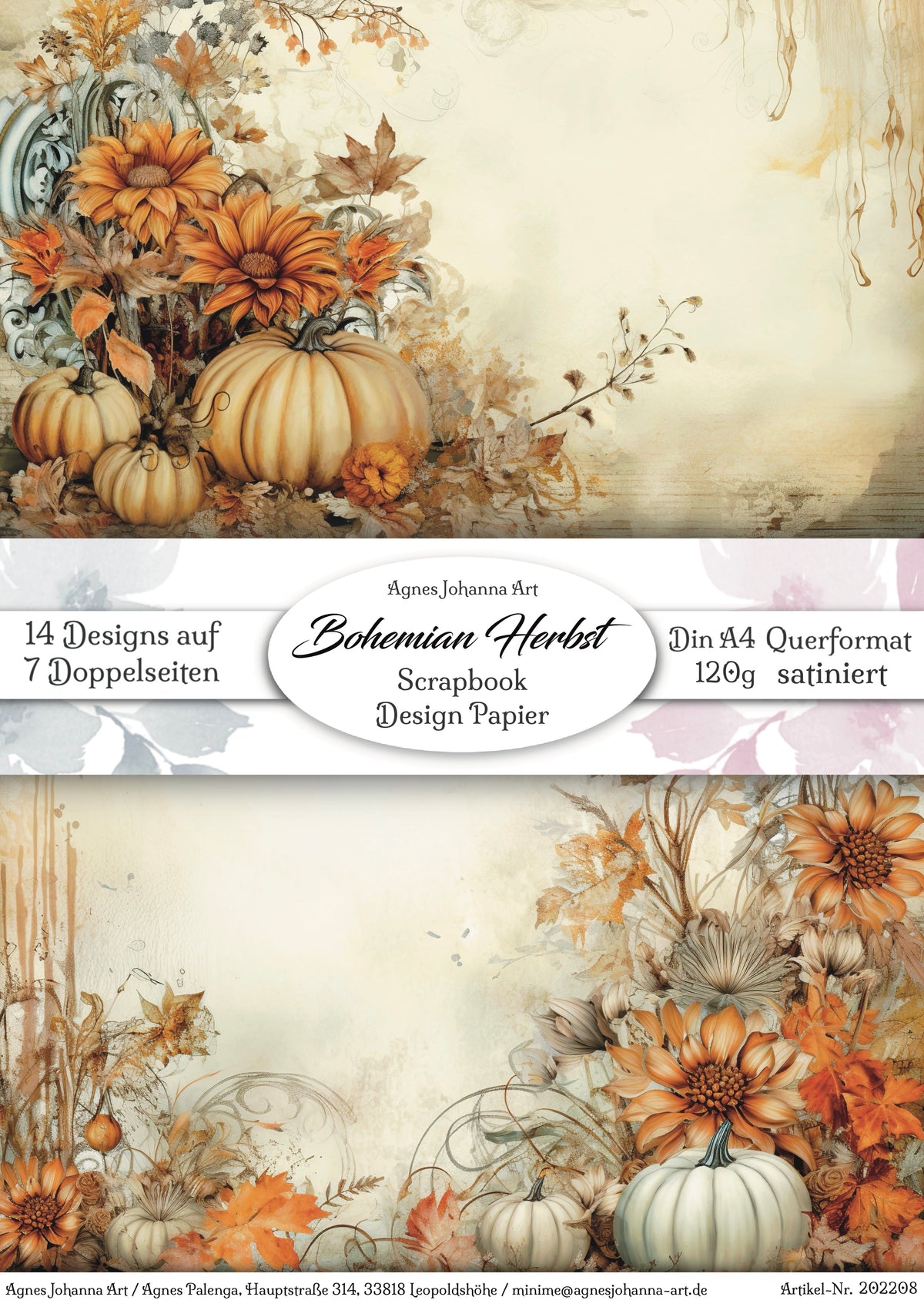 Gedrucktes Papierset "Bohemian Herbst"