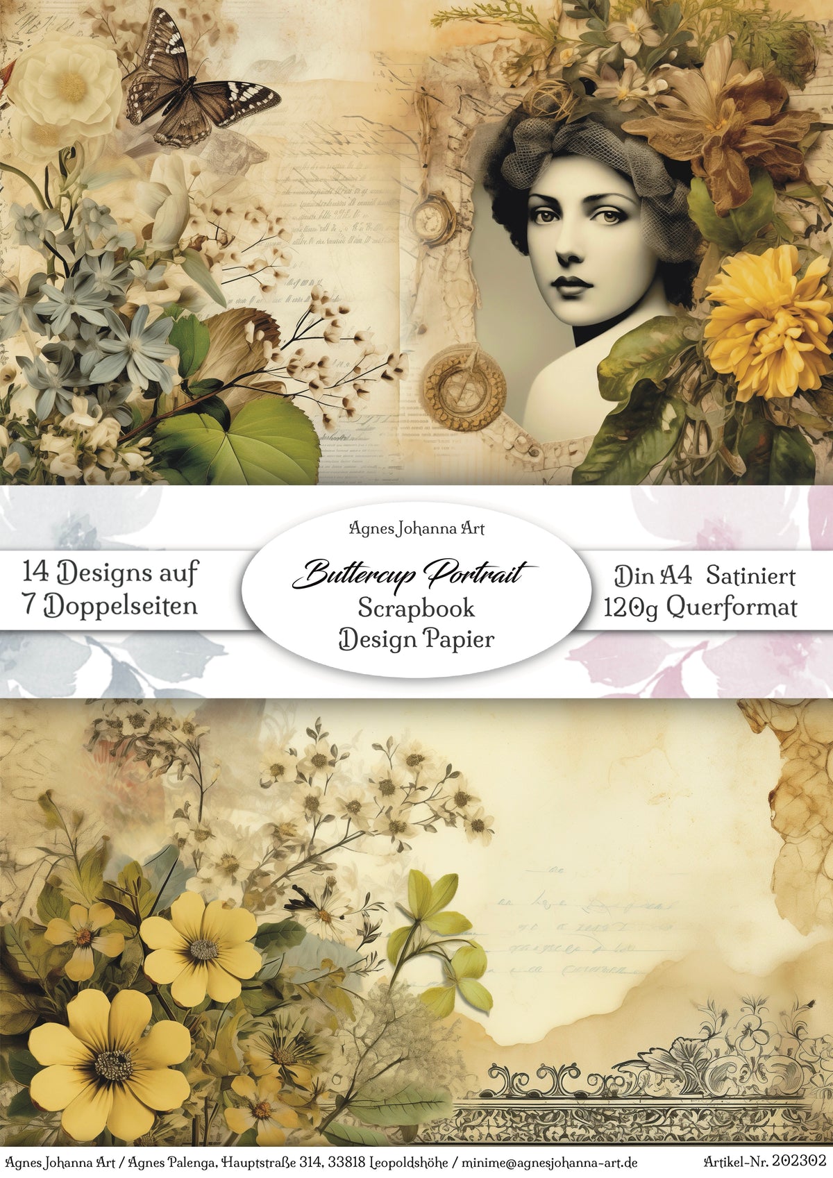 Gedrucktes Papierset "Buttercup Portraits"