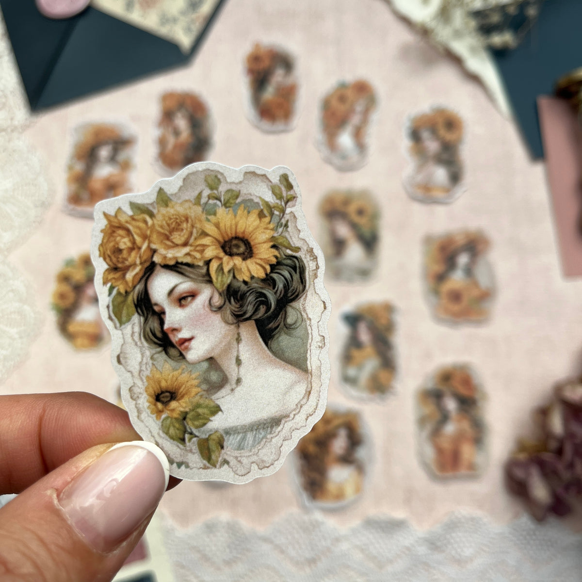 Sonnenblumen Ladies | Sticker Set mit 16 Stickern