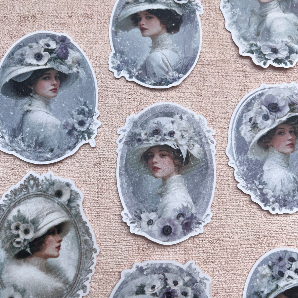 Winter Anemonen Ladies | Sticker Set mit 16 Stickern
