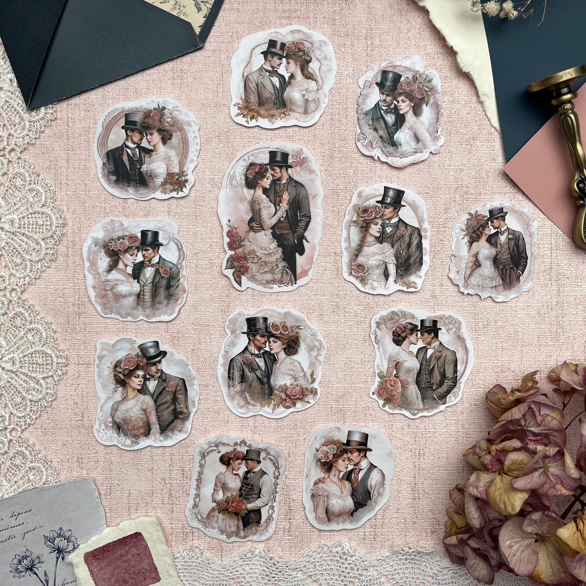 Timeless Love | Sticker Set mit 12 Stickern