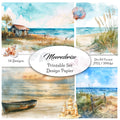 Digitales Papierset „Meeresbrise“ – A4 zum Ausdrucken