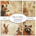 Digitales Papierset „Tiere des Waldes“ - A4 zum Ausdrucken