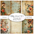 Digitales Papierset „Vintage Journal Vol.1“ - A4 zum Ausdrucken