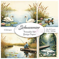 Digitales Papierset "Schwanensee" - A4 zum Ausdrucken
