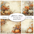Digitales Papierset „Bohemian Herbst“ - A4 zum Ausdrucken