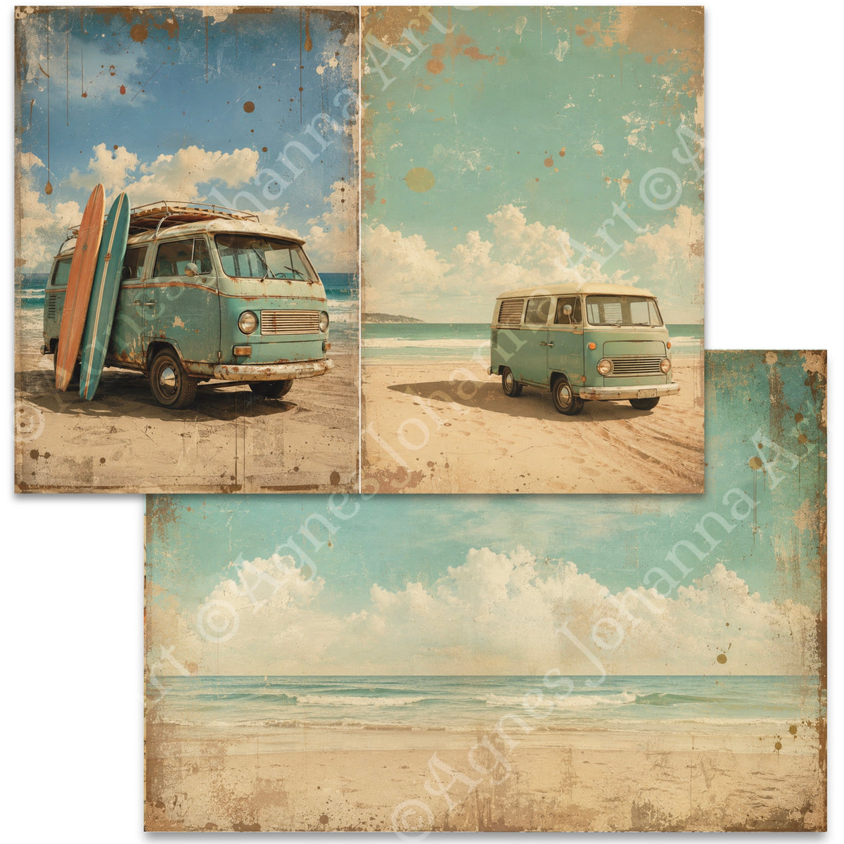 Gedrucktes Papierset "Vintage Traveling"