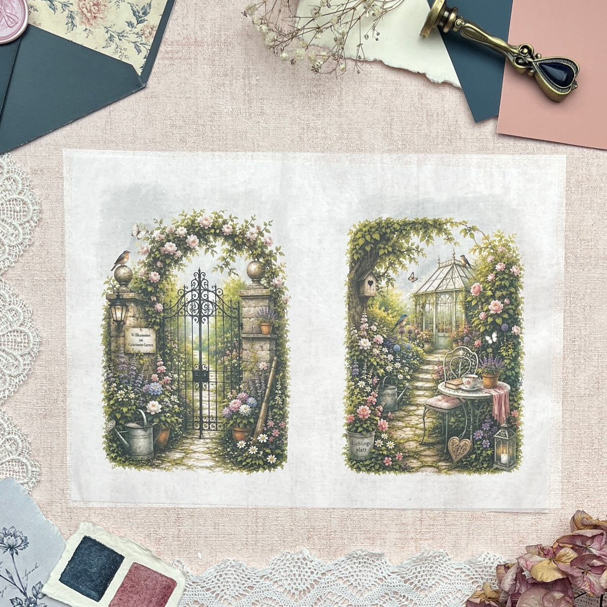 Verborgene Welten – Der geheime Garten | Interaktives Bastelset fürs Junk Journal