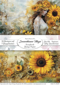 Gedrucktes Papierset "Sonnenblumen Magie"