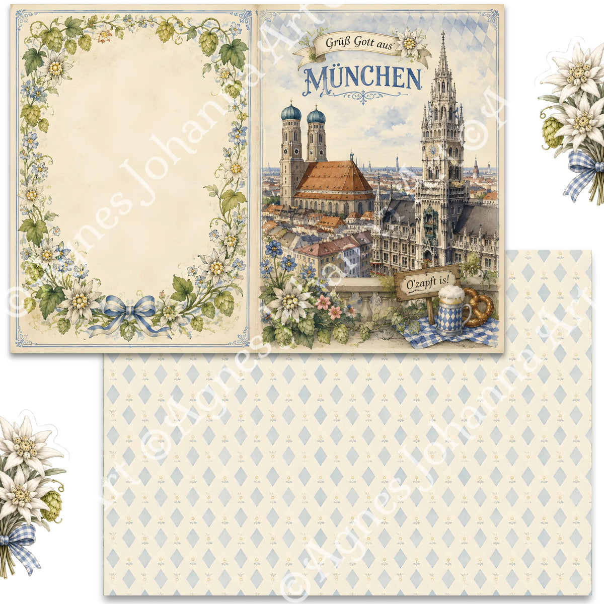 Digitales Papierset „Oktoberfest“ - A4 zum Ausdrucken