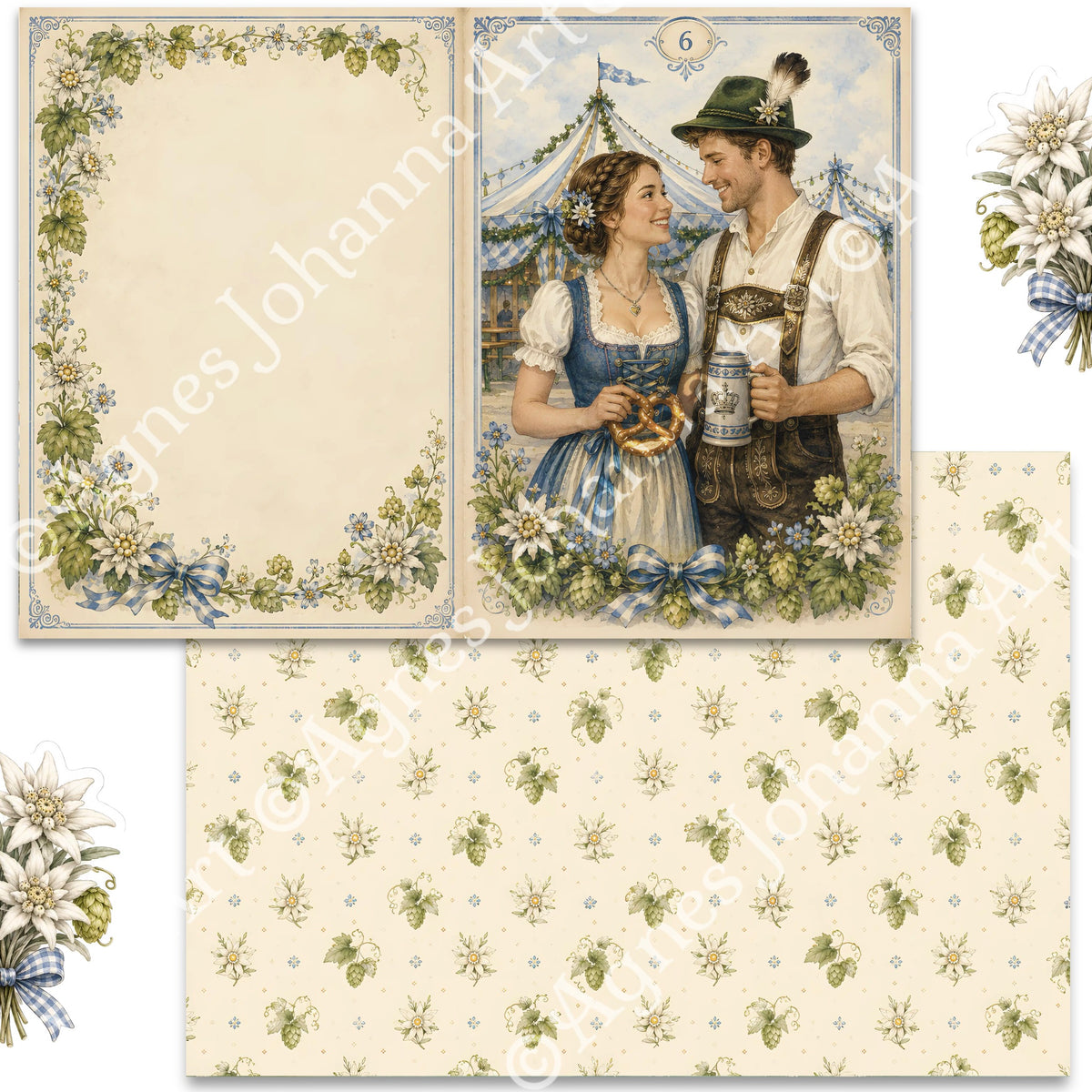 Digitales Papierset „Oktoberfest“ - A4 zum Ausdrucken