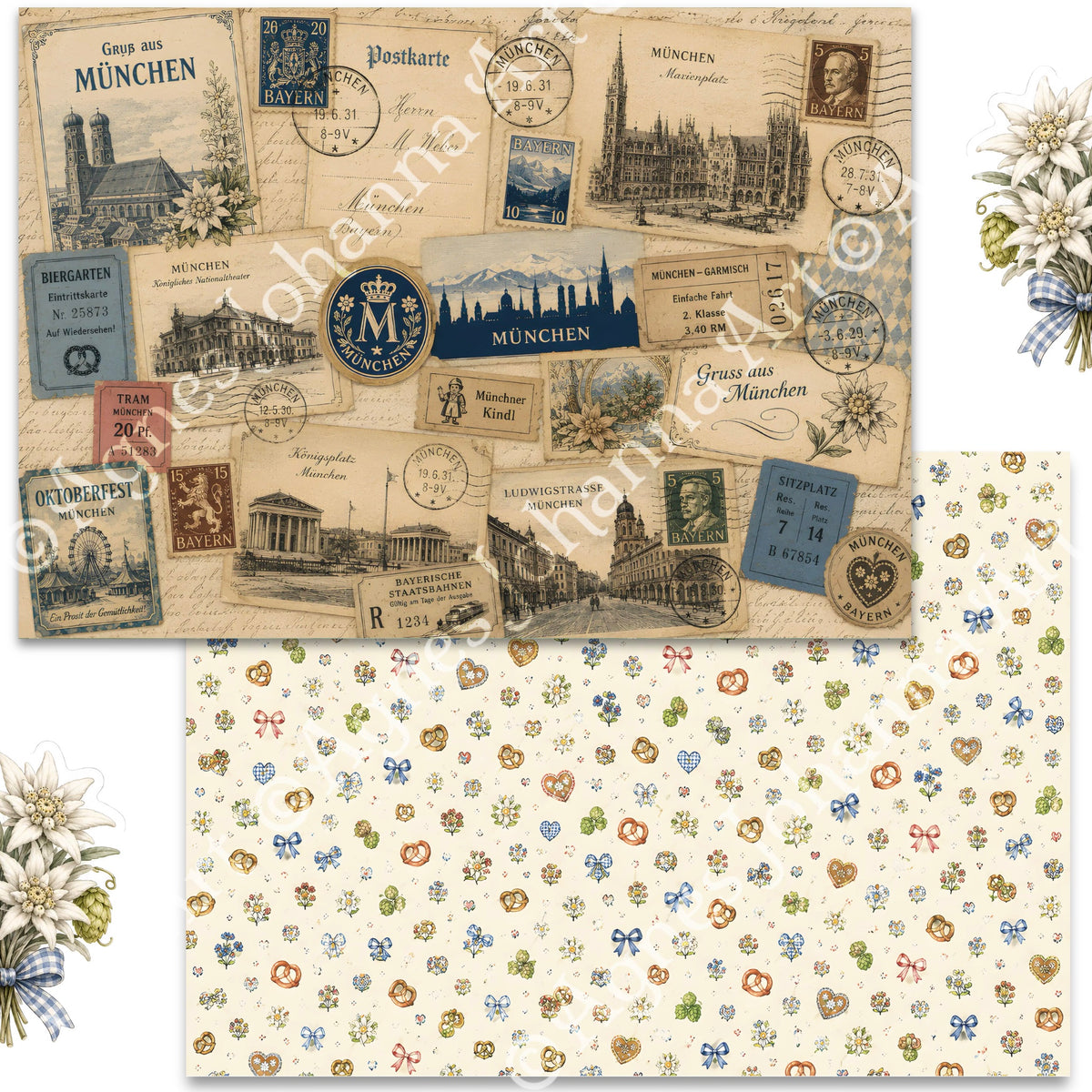 Gedrucktes Papierset "Oktoberfest"