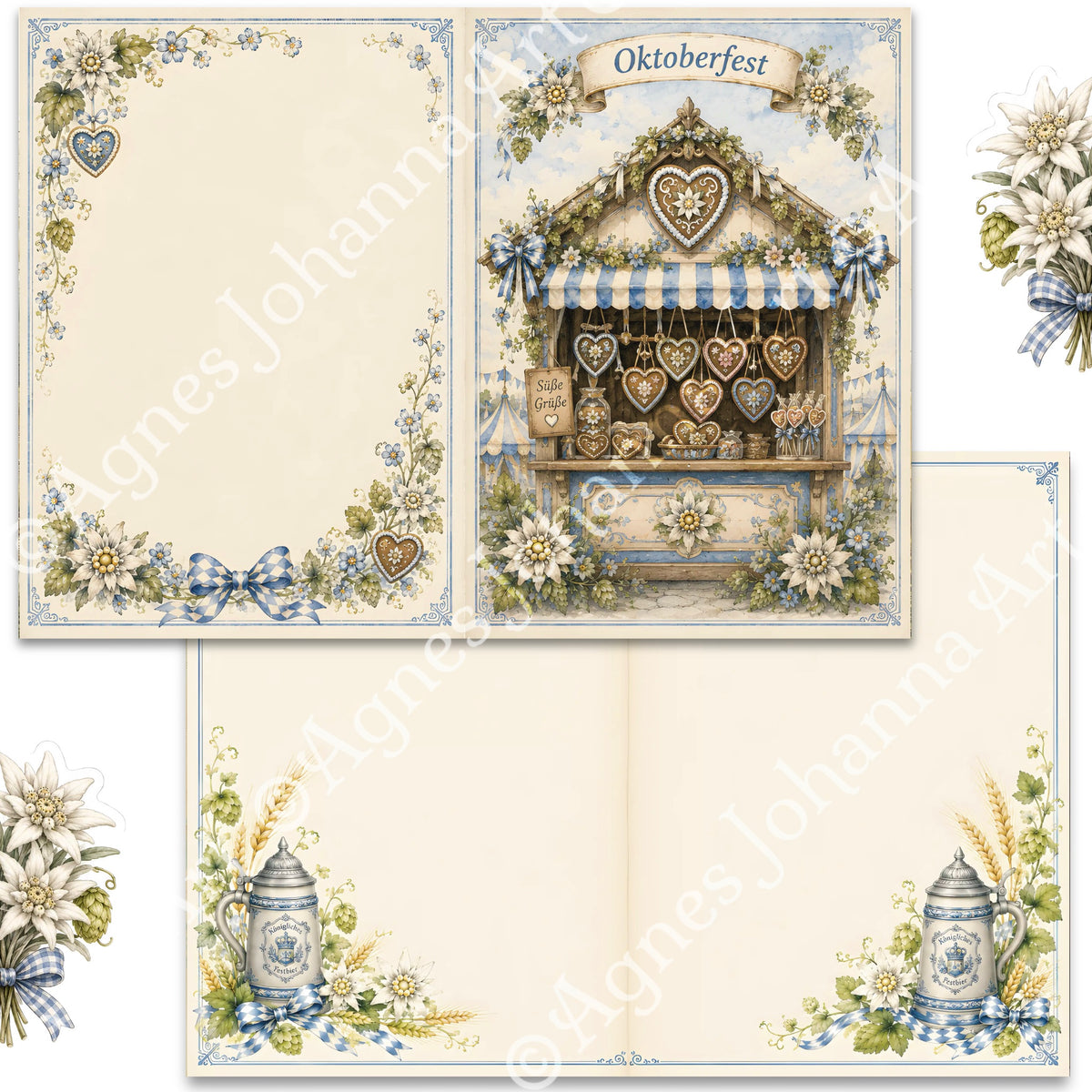 Digitales Papierset „Oktoberfest“ - A4 zum Ausdrucken