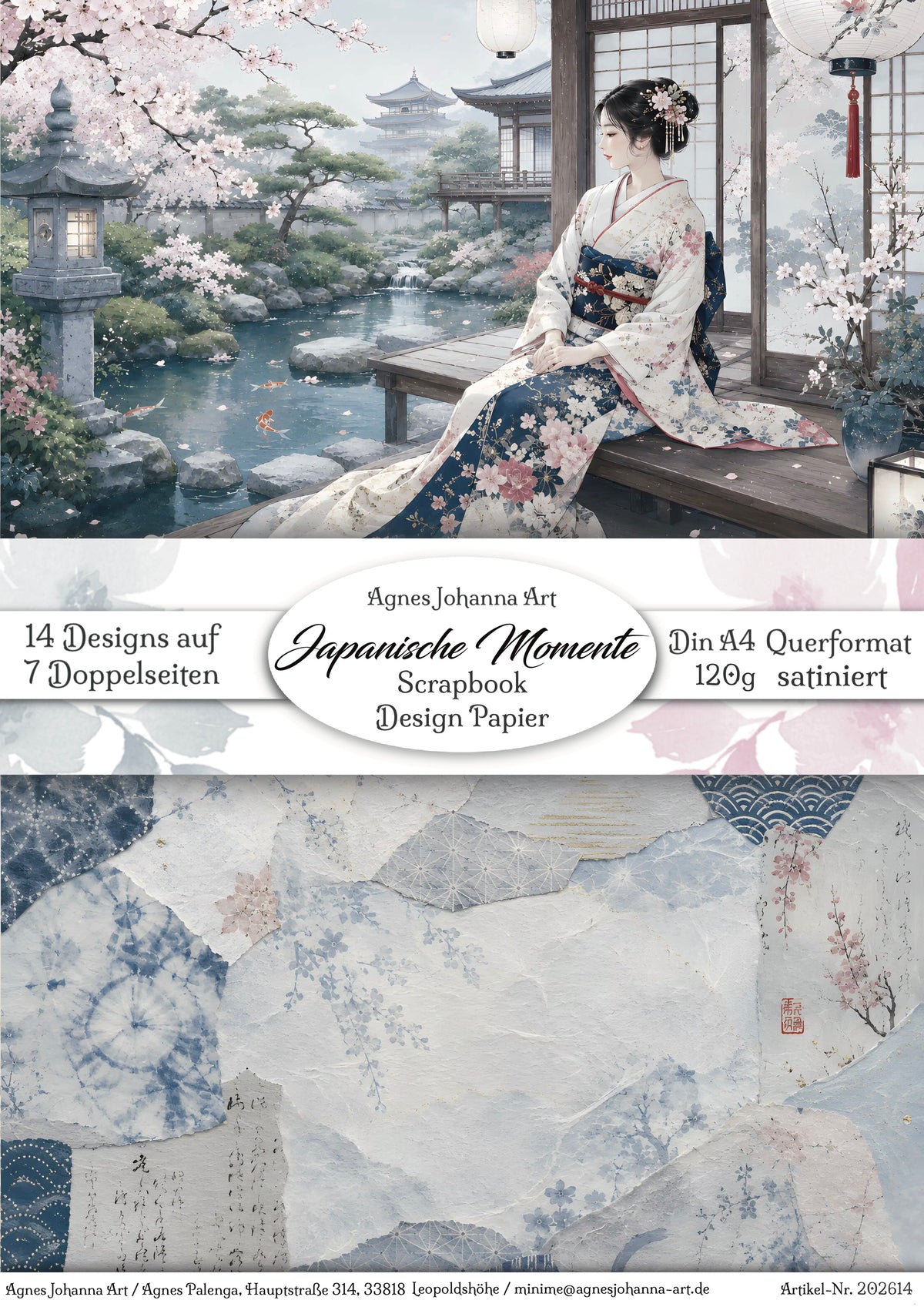 Gedrucktes Papierset "Japanische Momente"