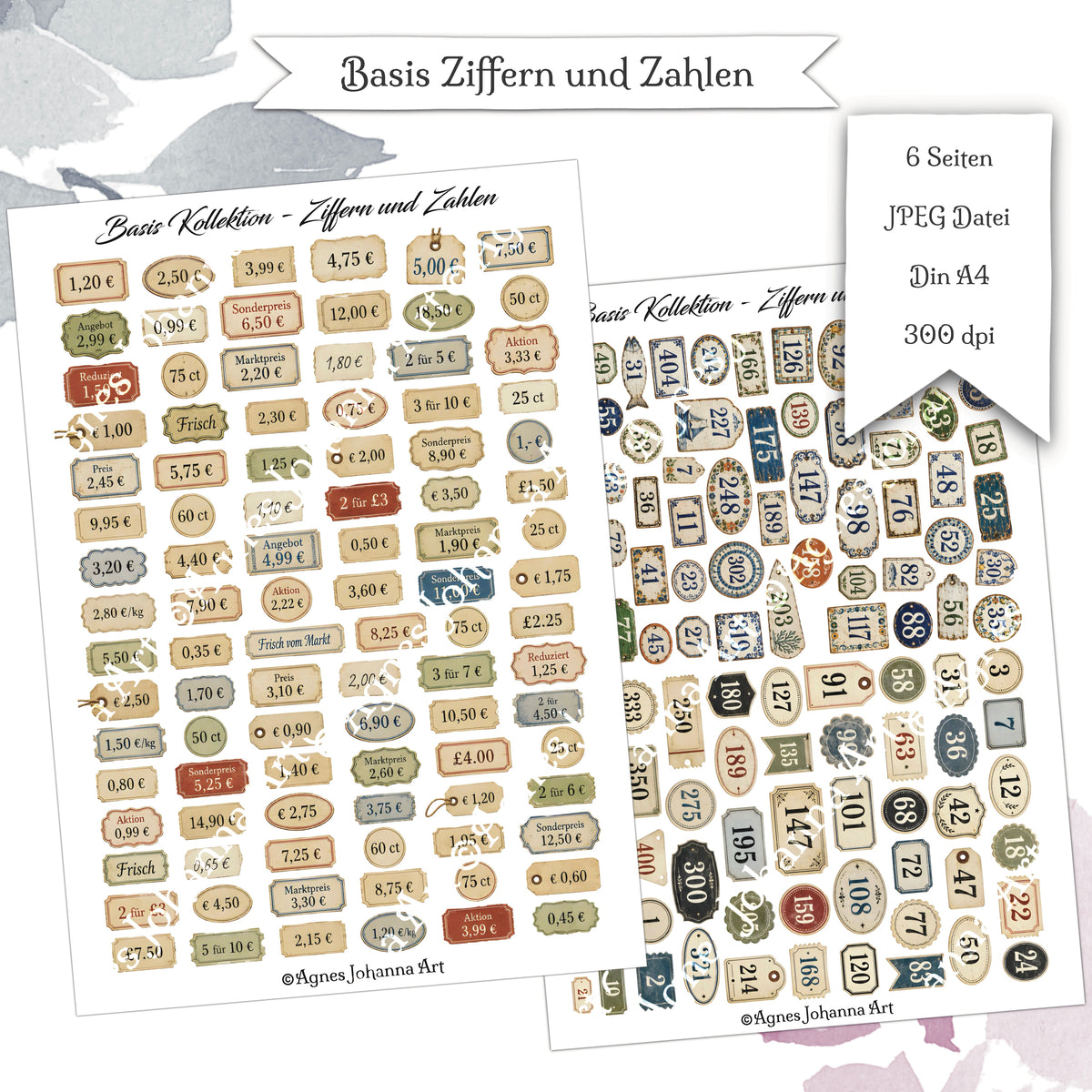 Digitale Fuzzy Cuts „Ziffern und Zahlen“