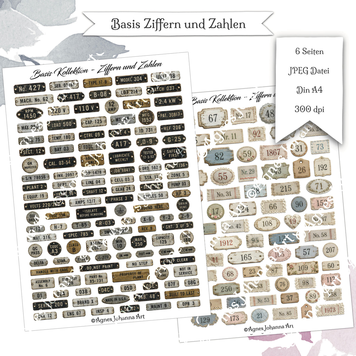 Digitale Fuzzy Cuts „Ziffern und Zahlen“