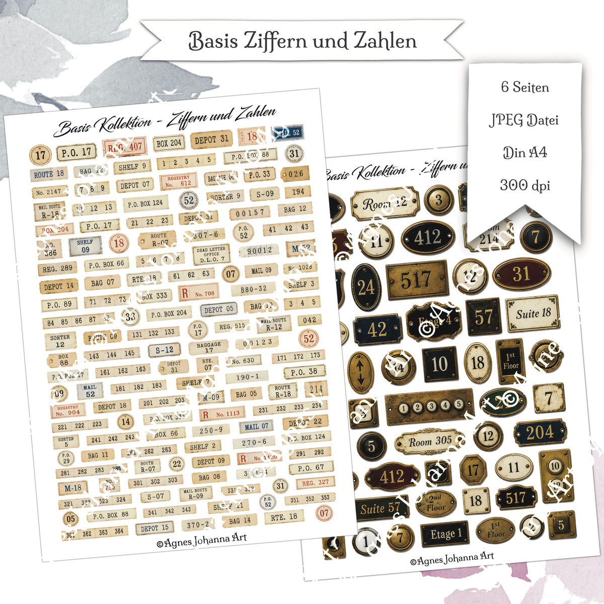 Digitale Fuzzy Cuts „Ziffern und Zahlen“