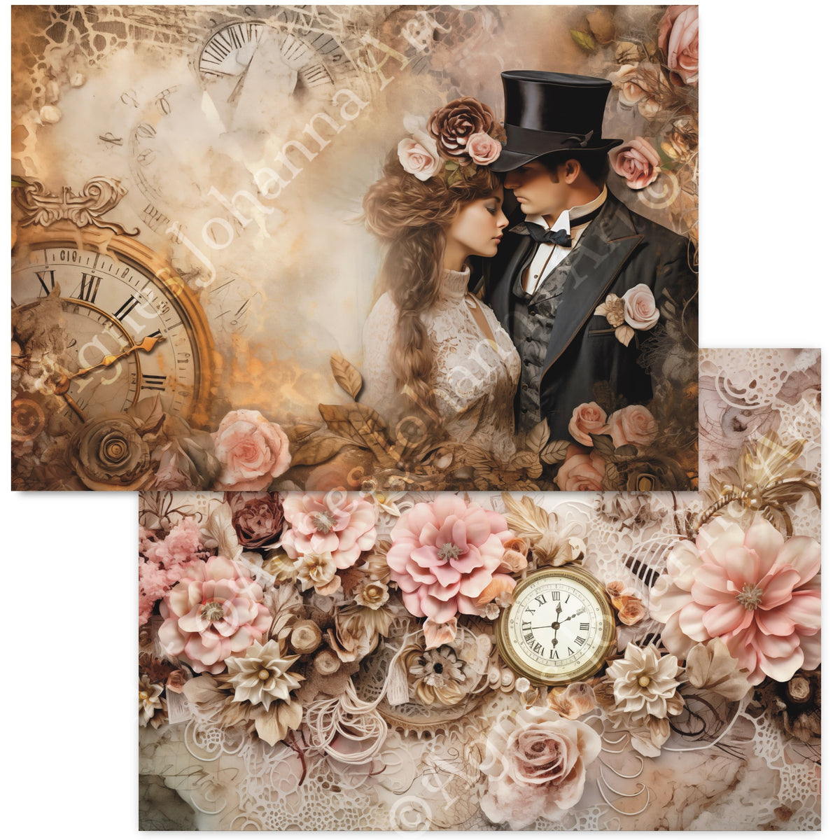 Gedrucktes Papierset "Timeless Love"