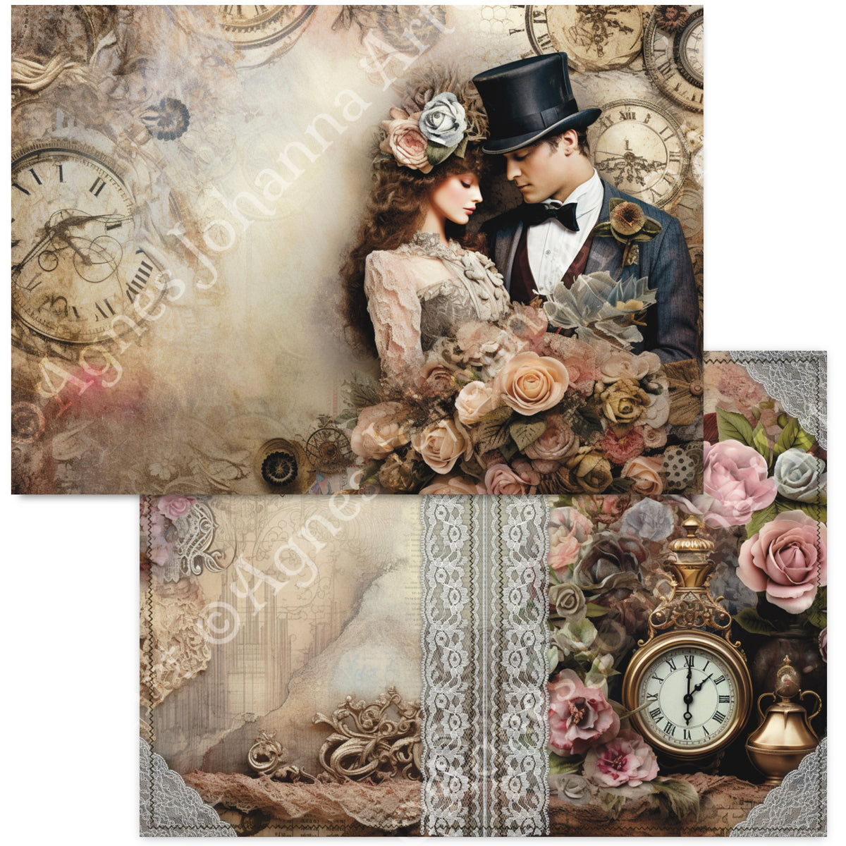 Gedrucktes Papierset "Timeless Love"