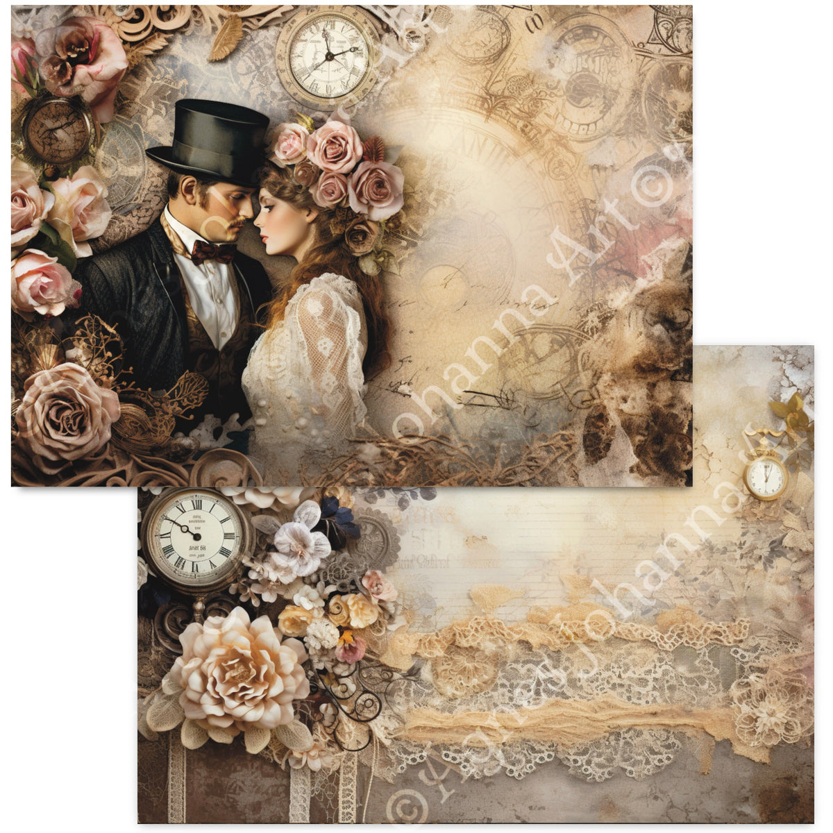 Digitales Papierset „Timeless Love“ - A4 zum Ausdrucken