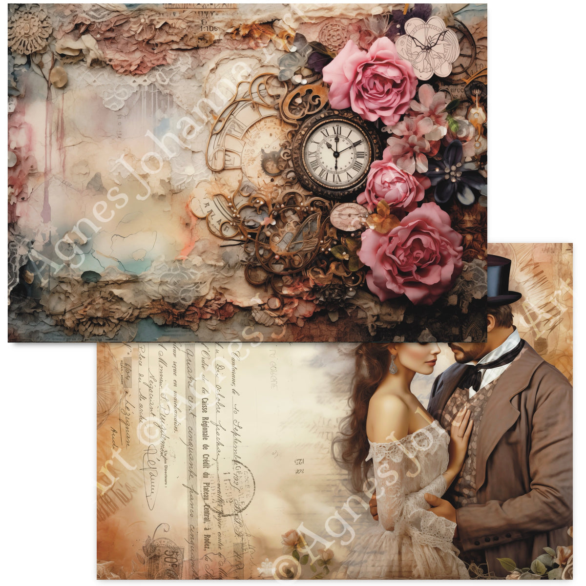 Gedrucktes Papierset "Timeless Love"