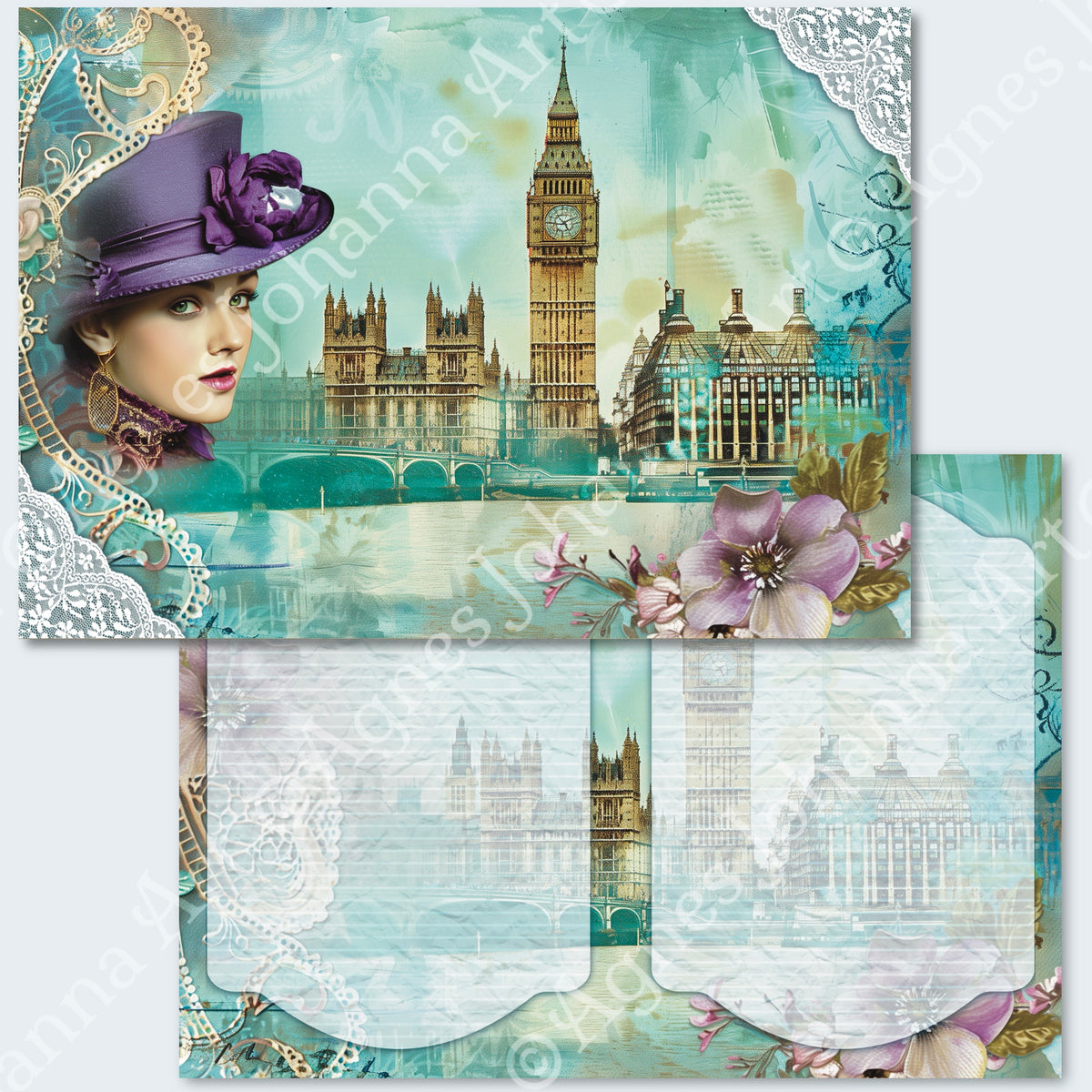 Digitales Papierset „London Trip“ - A4 zum Ausdrucken