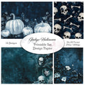 Digitales Papierset „Indigo Halloween“ - A4 zum Ausdrucken