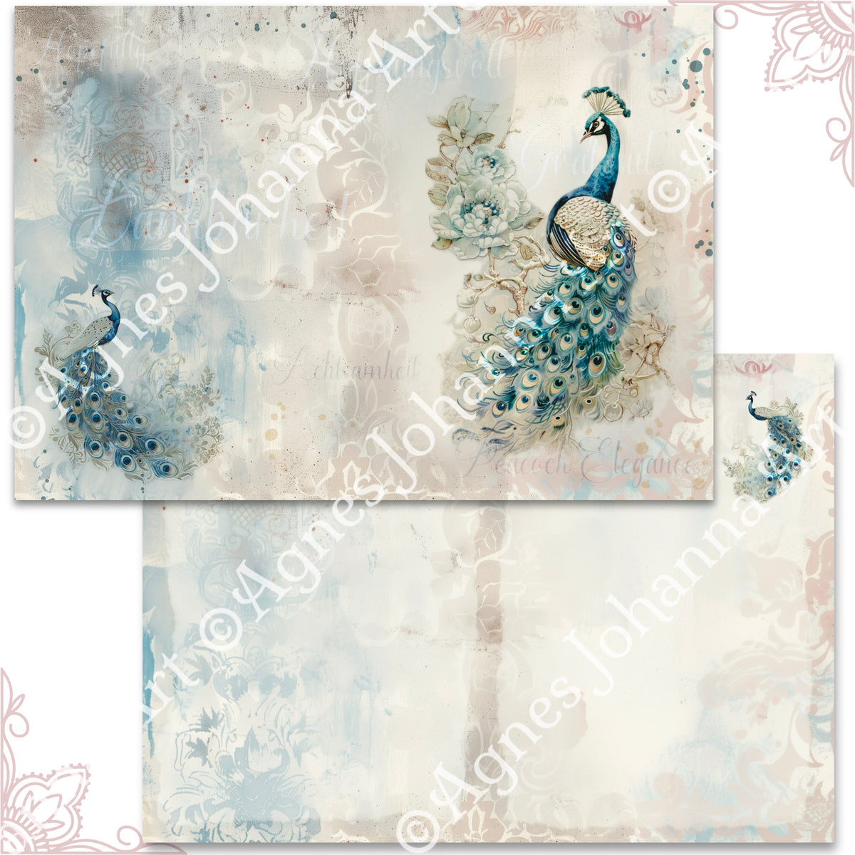 Digitales Papierset „Elegant Bohemian“ – A4 zum Ausdrucken