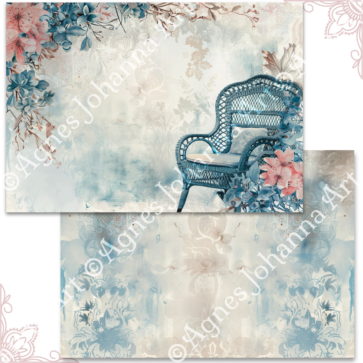 Digitales Papierset „Elegant Bohemian“ – A4 zum Ausdrucken