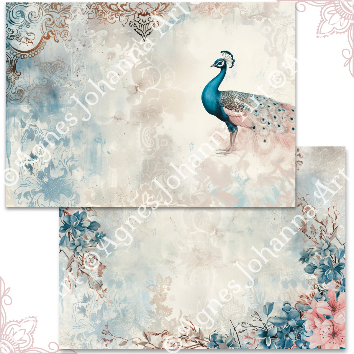 Digitales Papierset „Elegant Bohemian“ – A4 zum Ausdrucken