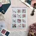 Shabby Chic | Briefmarken Stickerbogen mit 12 Stickern