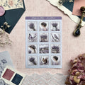 Lavendeltraum | Briefmarken Stickerbogen mit 12 Stickern