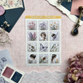 Frühlingserwachen | Briefmarken Stickerbogen mit 12 Stickern