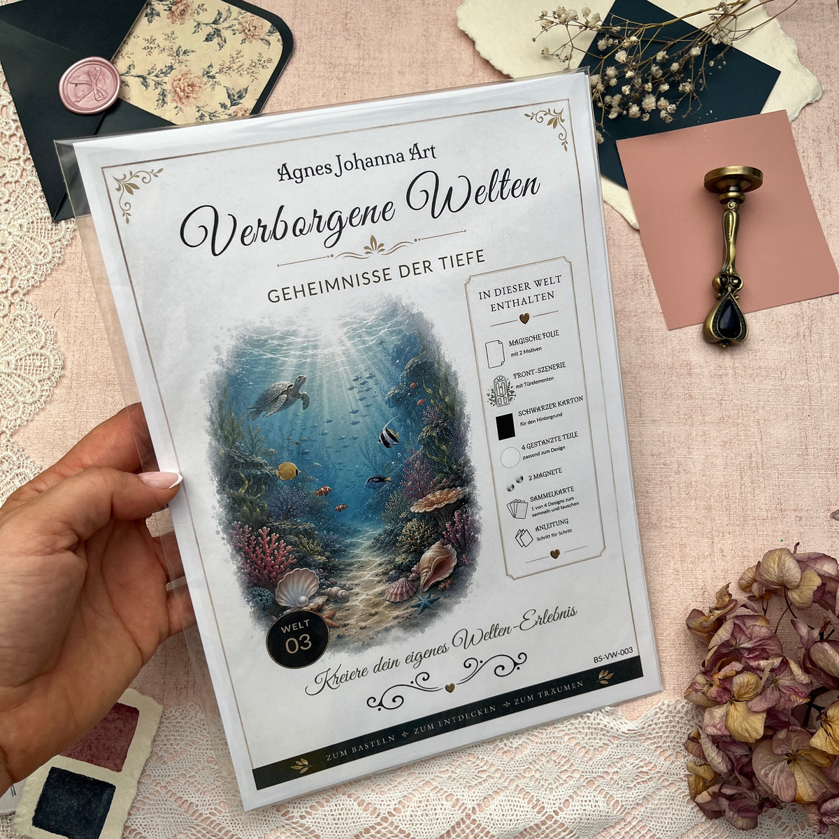 Verborgene Welten – Geheimnisse der Tiefe | Interaktives Bastelset fürs Junk Journal