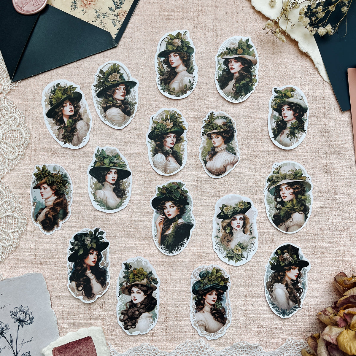 Greenery Ladies | Sticker Set mit 16 Stickern
