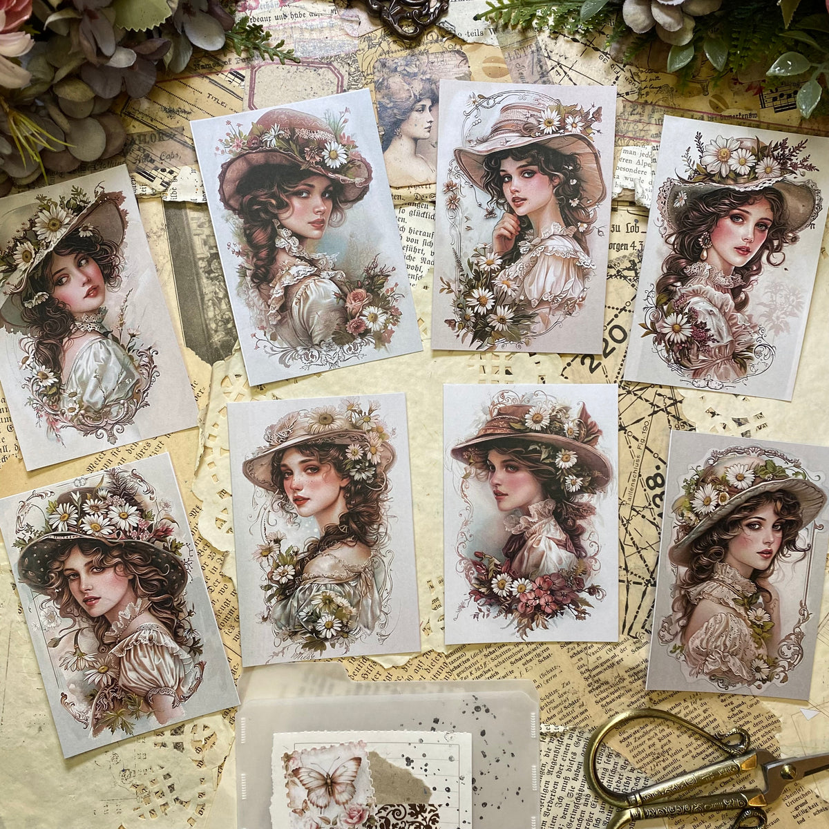 Gänseblümchen Ladies | Journal Karten Set mit 8 Karten