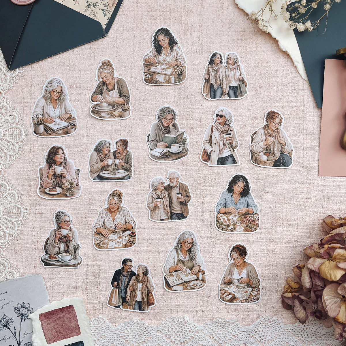 Lebensfreude Ladies | Sticker Set mit 16 Stickern