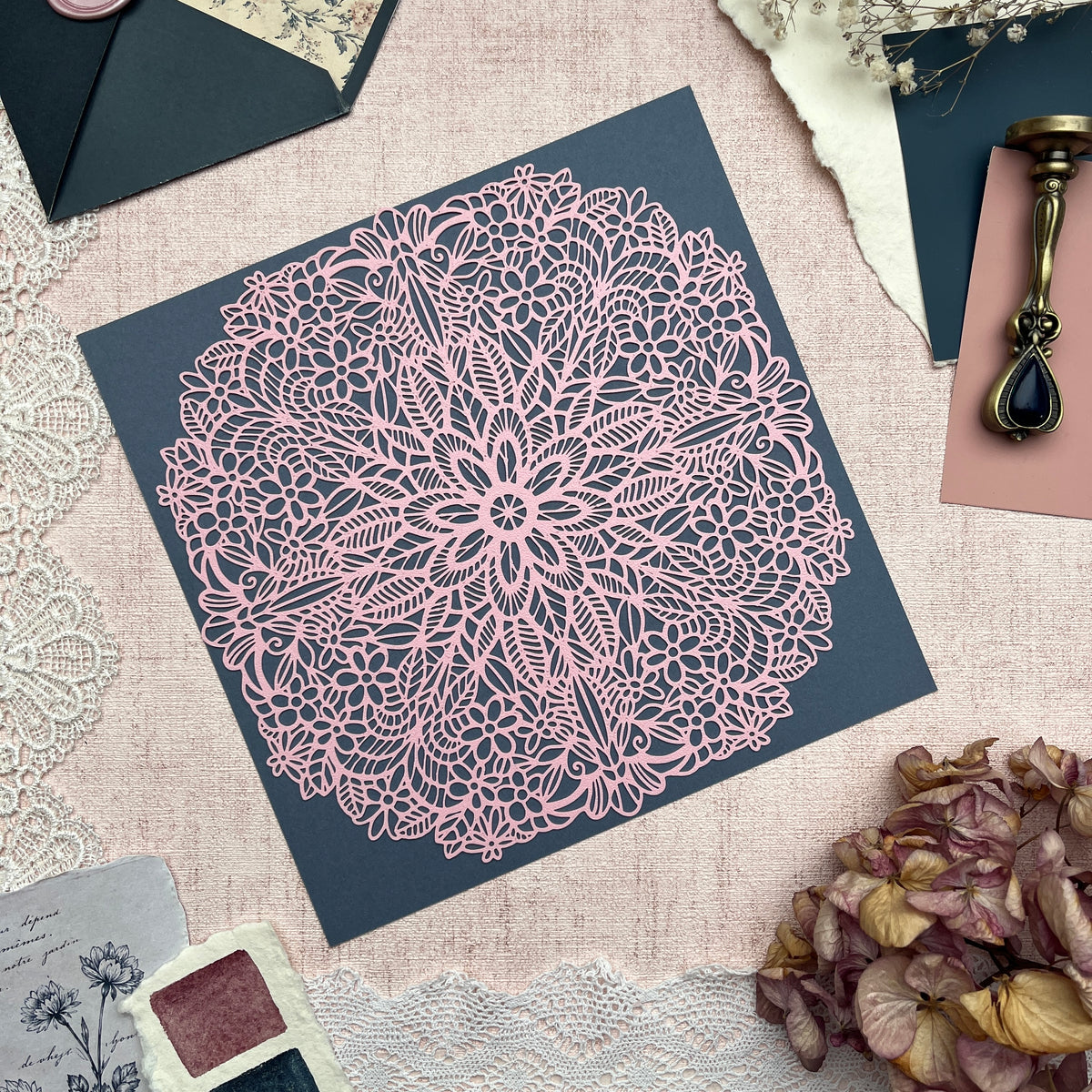 Mixed Media Schablone „Mandala randlos“ | ca. 21x21 cm