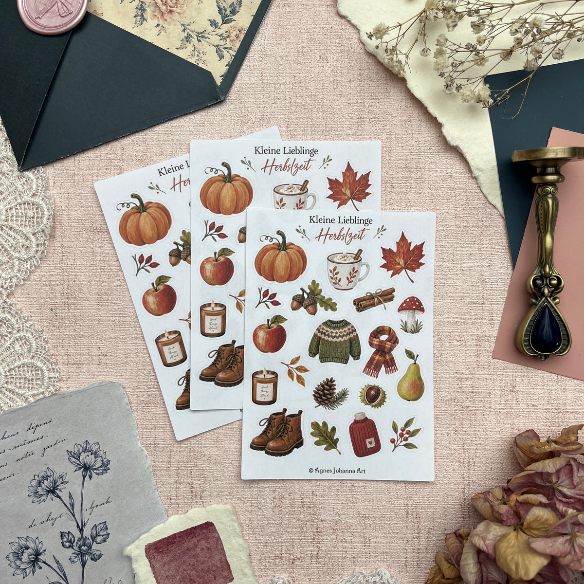 Kleine Lieblinge – Herbstzeit | Mini-Stickerbogen
