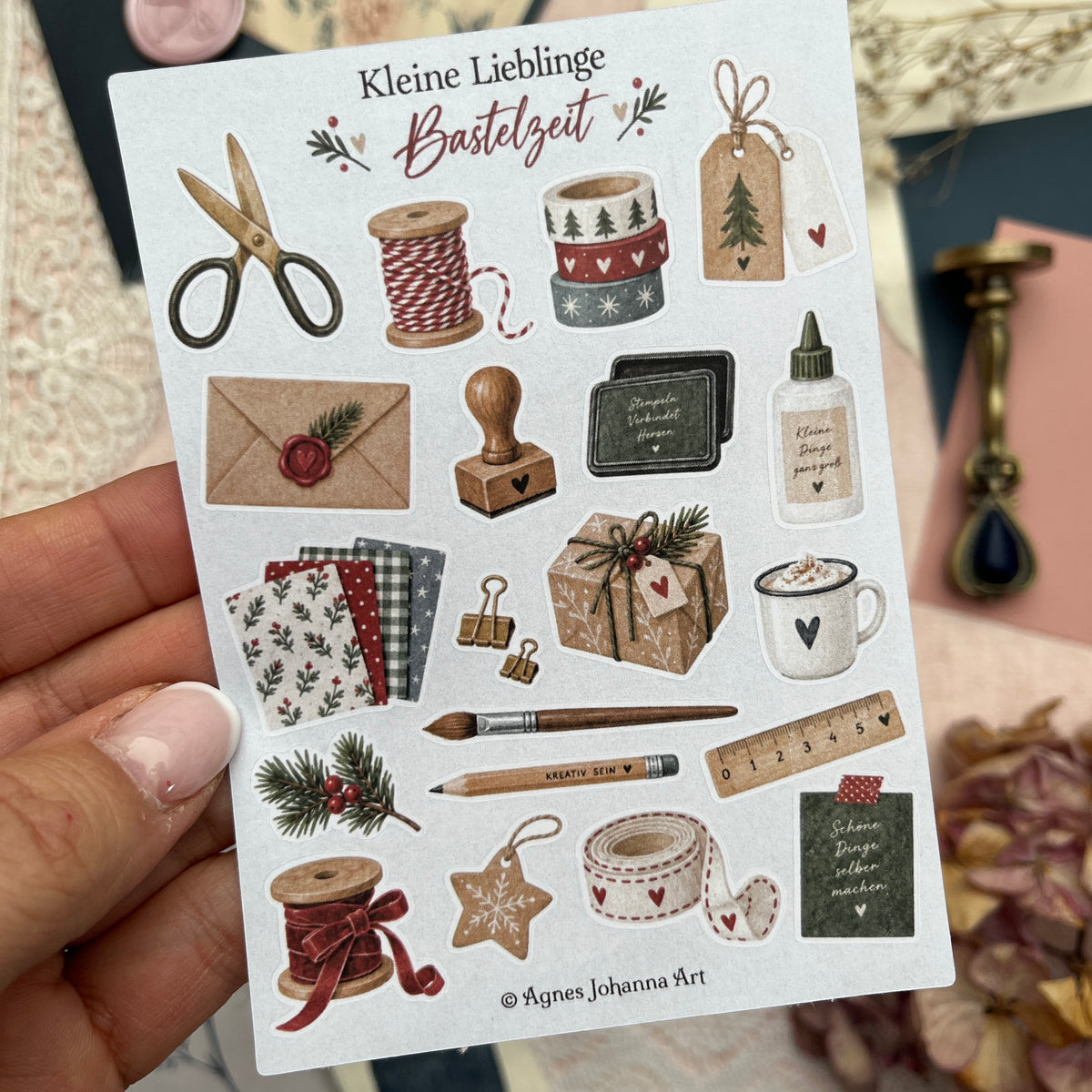 Kleine Lieblinge – Bastelzeit | Mini-Stickerbogen