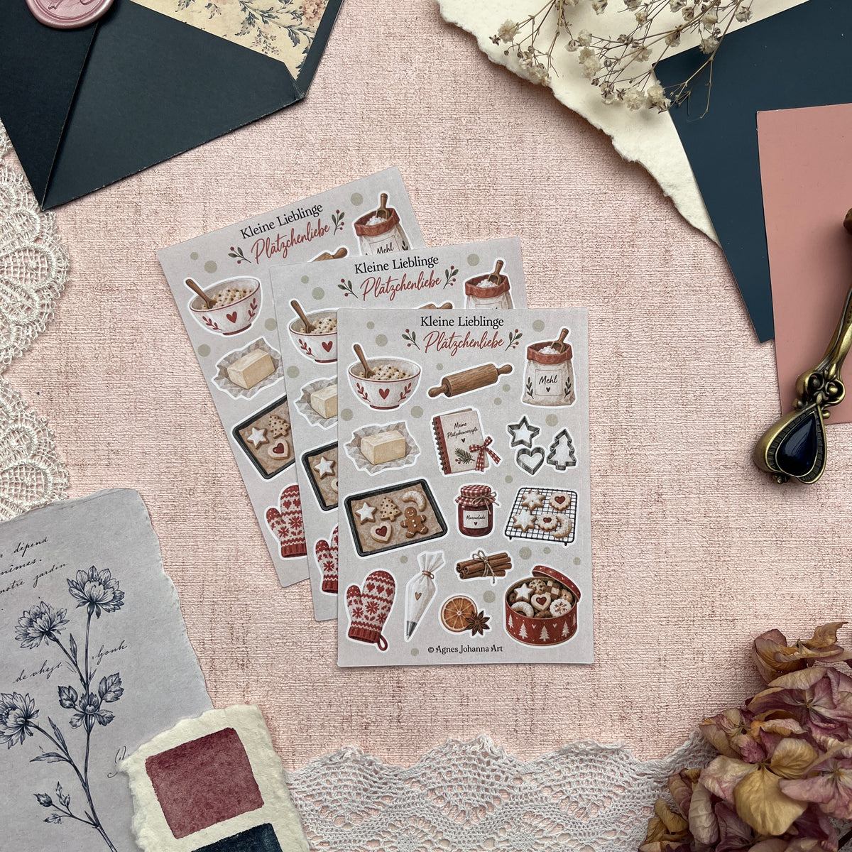 Kleine Lieblinge – Plätzchenliebe | Mini-Stickerbogen