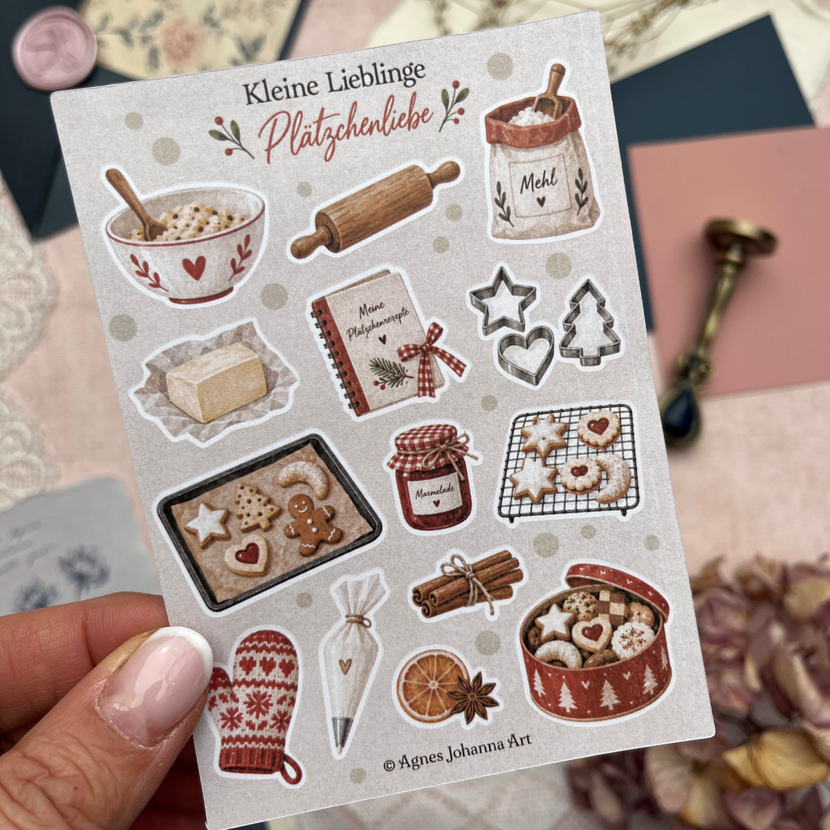 Kleine Lieblinge – Plätzchenliebe | Mini-Stickerbogen